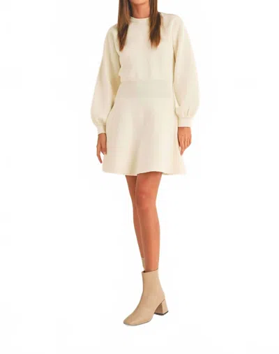 Miou Muse Micah Mini Sweater Dress In Ivory In Multi