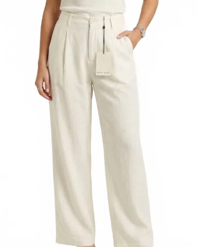 Miou Muse Monroe Linen Pants In White In Neutral