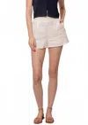 Miou Muse Morgan Linen Shorts In Off White In Multi