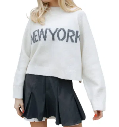 Miou Muse New York Sweater In Cream In White | ModeSens