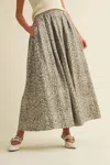 Miou Muse No Hurry Midi Skirt In Leopard Print In Gray