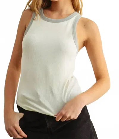 Miou Muse On The Go Tank Top In Cream In White