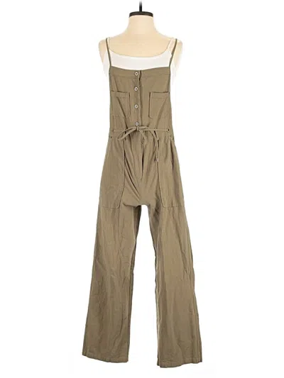 Pre-owned Miou Muse Overalls In Tan