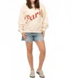 Miou Muse Paris Oversized Sweatshirt In Beige In Neutral