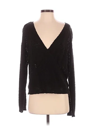 Pre-owned Miou Muse Pullover Sweater In Black