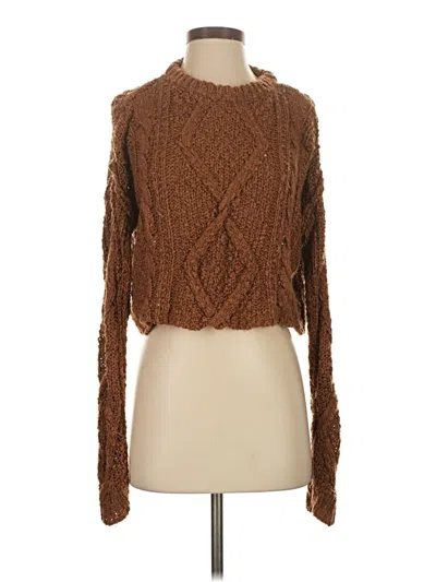 Pre-owned Miou Muse Pullover Sweater In Brown