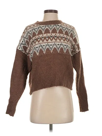 Pre-owned Miou Muse Pullover Sweater In Brown
