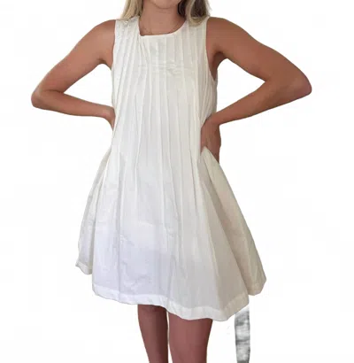 Miou Muse Rachel Pintuck Tank Mini Dress In White