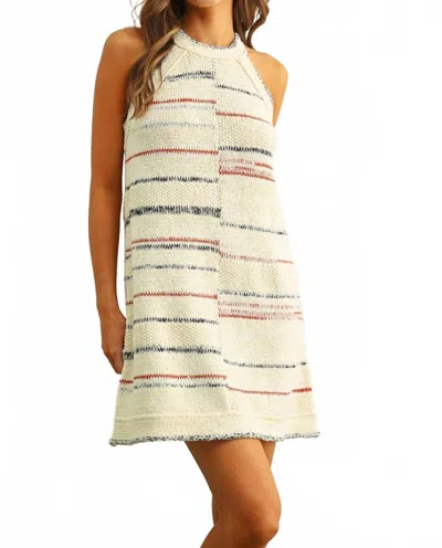 Miou Muse Rhodes Dress In Multi Color In White