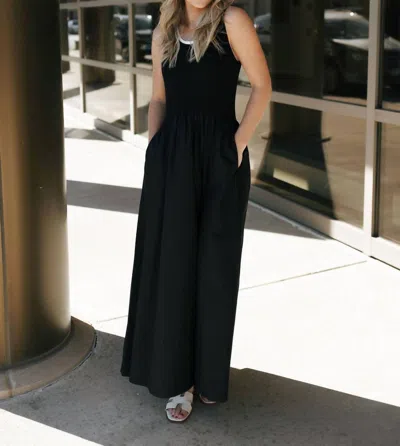 Miou Muse Ribbed Woven Skirt Combo Dress In Black