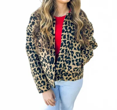 Miou Muse Run This Town Leopard Jacket In Animal Print