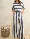 Miou Muse Mediterranean Trousers In Navy In Blue