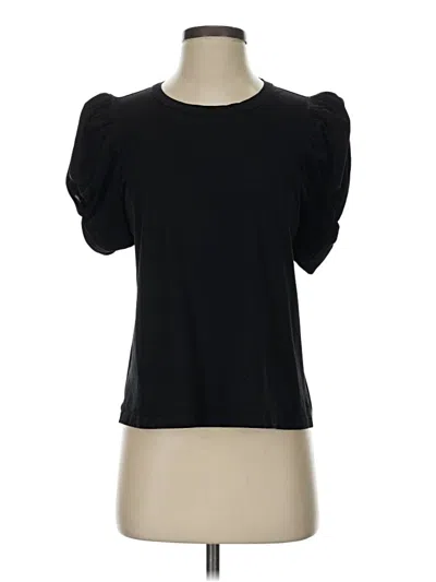 Pre-owned Miou Muse Short Sleeve Top Black Sweetheart Neckline Tops