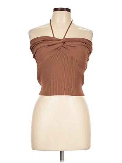 Pre-owned Miou Muse Sleeveless Blouse In Brown