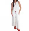 Miou Muse Stitch Tank And Pants Set In White In White