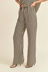MIOU MUSE STRIPE PANTS IN TOFFEE NUT