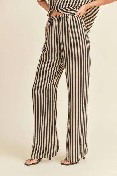 Miou Muse Stripe Pants In Toffee Nut In Multi