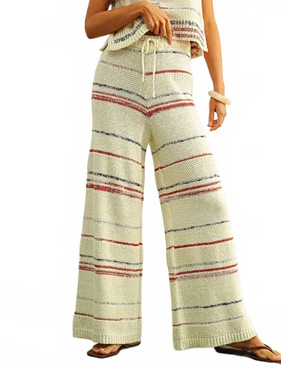 Miou Muse Stripe Pattern Knit Pants In Multi