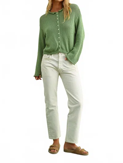 Miou Muse Sunny Knit Cardigan In Green