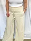 Miou Muse Tallulah Linen Pants In Oatmeal