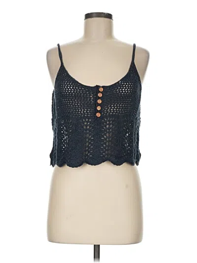 Pre-owned Miou Muse Tank Top Blue Strapless Neckline Tops
