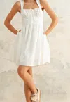 Miou Muse Texture Pattern Dress In White In White