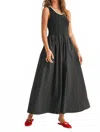 Miou Muse Trim Maxi Dress In Black In Black