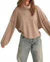 Miou Muse Turtle Neck Dolman Sleeve Sweater In Coco In Brown