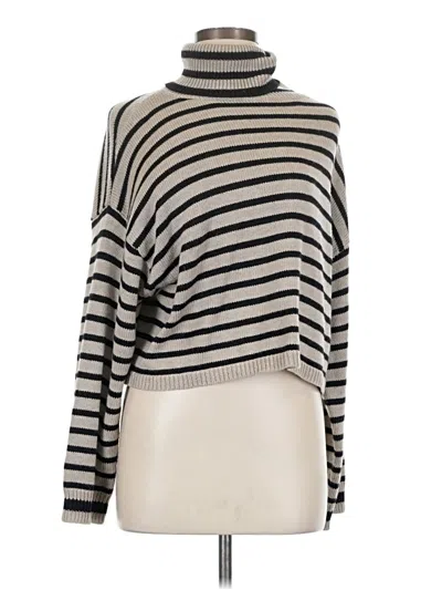 Pre-owned Miou Muse Turtleneck Sweater In Silver