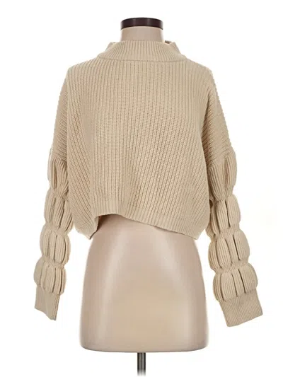 Pre-owned Miou Muse Turtleneck Sweater In Tan