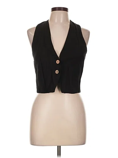 Pre-owned Miou Muse Tuxedo Vest In Black