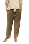 Miou Muse Washed Cord Pants In Olive In Multi