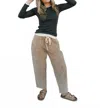 Miou Muse Washed Cord Pants In Tan In Gray
