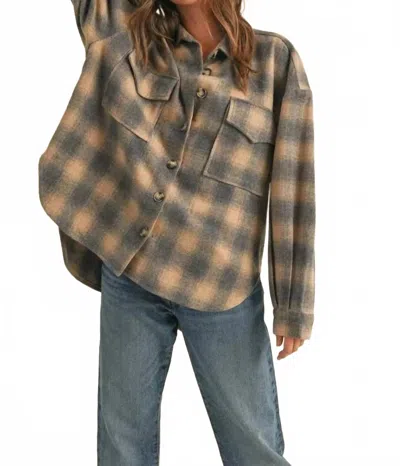 Miou Muse Women's Annalise Shacket In Taupe In Brown