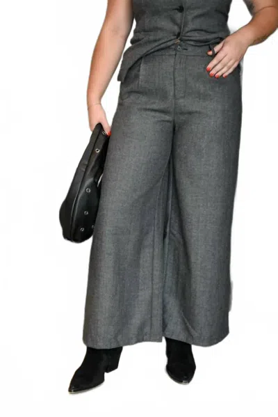 Miou Muse Women's Ginnie Wide Leg Trousers In Black In Brown