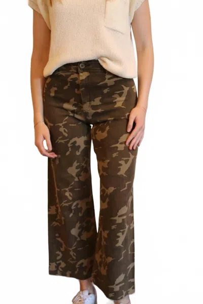 Miou Muse Women's Hidden Valley Pants In Camouflage In Animal Print