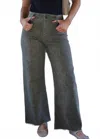 Miou Muse Women's Searching For More Snake Print Pant In Olive In Gray