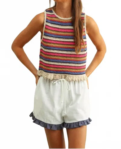 Miou Muse Women's Sleeveless Knit Top In Multi