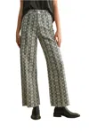 Miou Muse Women's Snakeskin Denim Pants In Multi In Gray