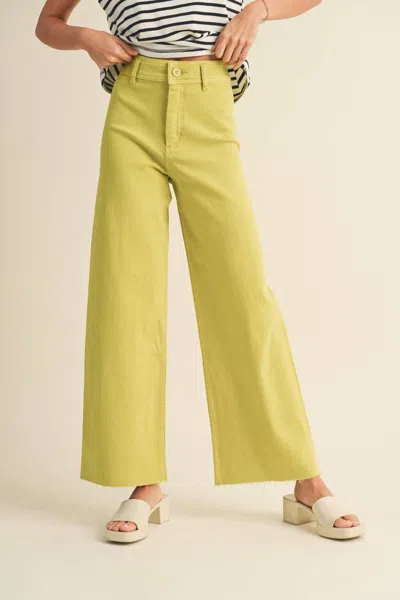 Miou Muse Your Favorite Denim Pants In Yellow In Multi