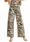 Miou Muse Zebra Stretchy Pants In Brown In Multi