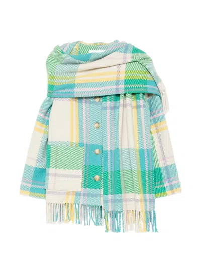 Mira Mikati Blanket Scarf Coat In Multi