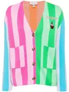 Mira Mikati Embroidered Cupcake Striped Cardigan Multi In Pink