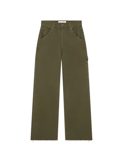 Mira Mikati Carpenter-style Raw-hem Jeans In Green