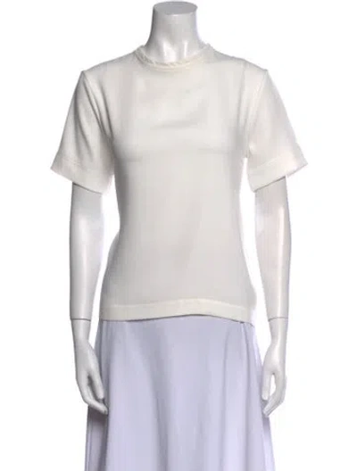 Pre-owned Mira Mikati Crew Neck Short Sleeve T-shirt In White