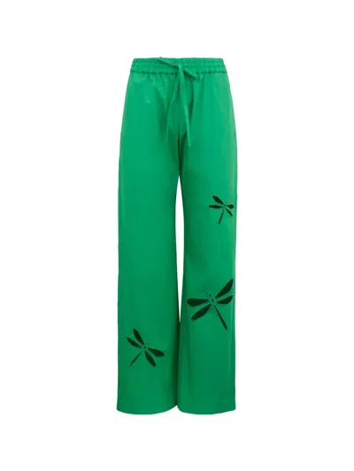Mira Mikati Cut-out Trousers In Green