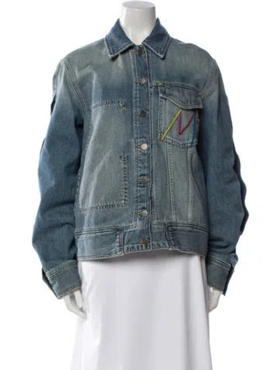 Pre-owned Mira Mikati Denim Jacket In Blue