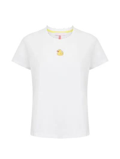 Mira Mikati Duck-embroidered T-shirt In White