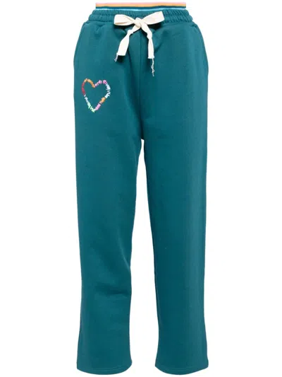 Mira Mikati Embroidered Double-waistband Jogger In Green