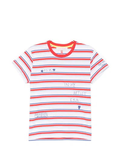 Mira Mikati Embroidered Striped T-shirt In Multi